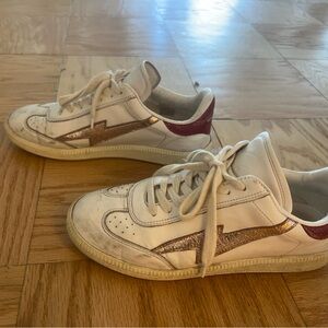 Isabel Marant Lightning Bolt Pink Sneakers